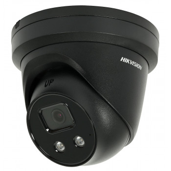 Kamera IP kopułowa Hikvision DS-2CD2346G2-IU(C) (4 MPix, 2,8 mm, 0,003 lx, IR do 30m, Audio, AcuSense, Czarna)