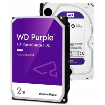 Dysk HDD 3,5” Western Digital PURPLE 2TB SATA III 6Gb/s 256MB WD23PURZ