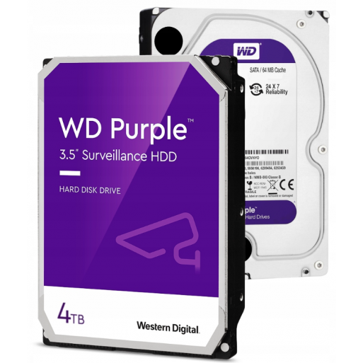Dysk HDD 3,5” Western Digital PURPLE 4TB SATA III 6Gb/s 256MB WD43PURZ